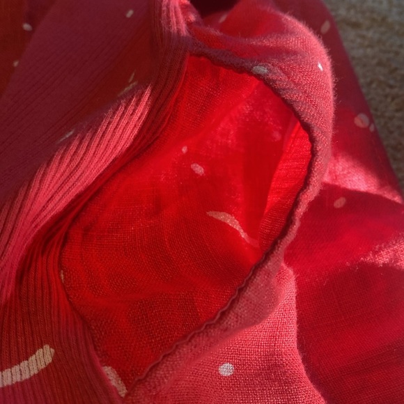 Linen Made in Italy Shift w Pockets Dress Pink & White Size SMALL - Picture 7 of 9